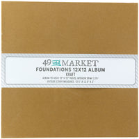 49 & Market Foundations Essential 12 x 12 Album - Kraft (w/pages)