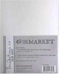 49 & Market Foundations 2.0 Chipboard 6” x 8” Album White