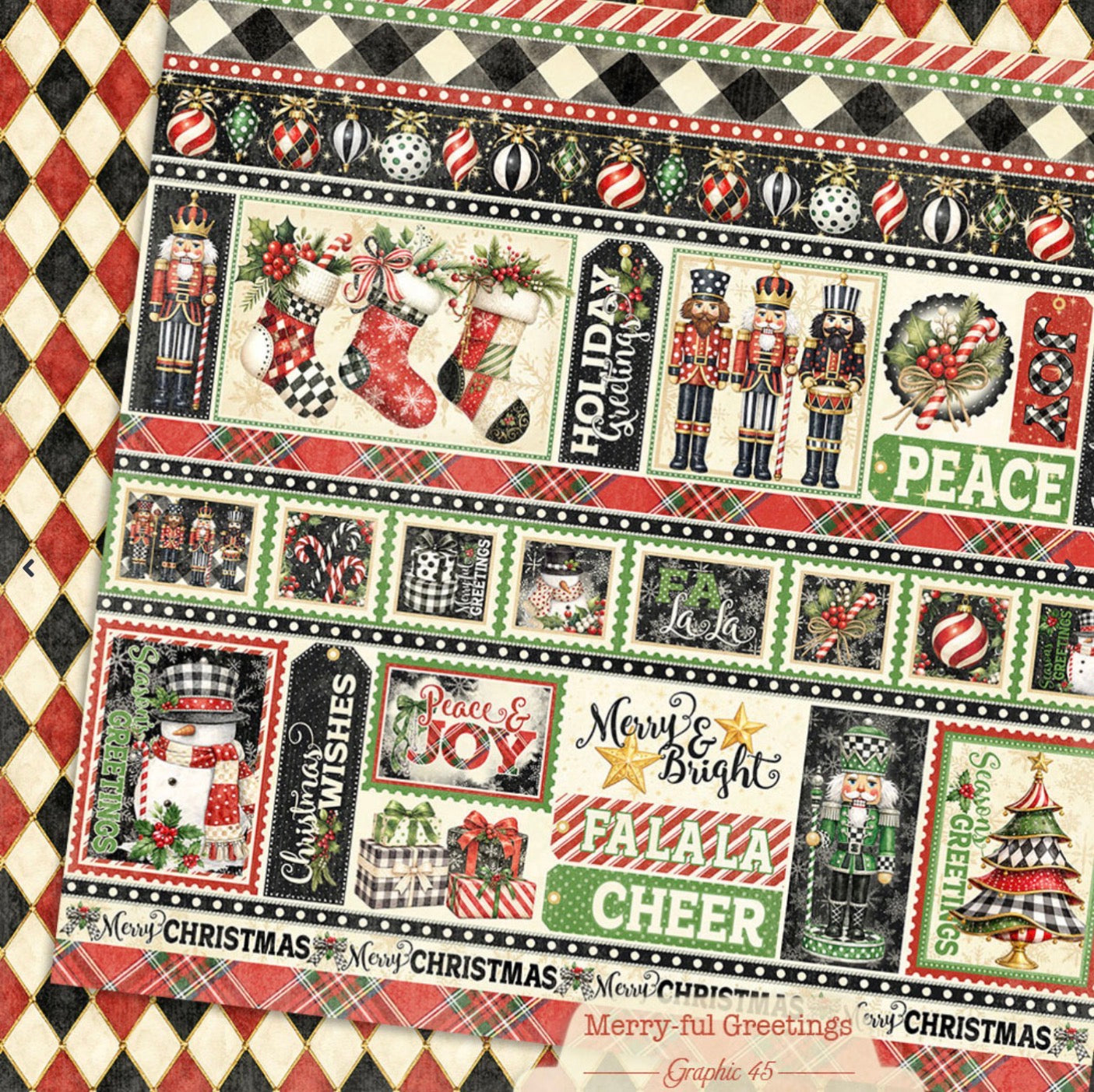 Graphic 45 Merry-ful Greetings 8” x 8” Collection Pack