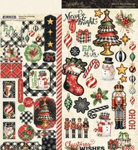 Graphic 45 Merry-ful Greetings Cardstock Sticker Set