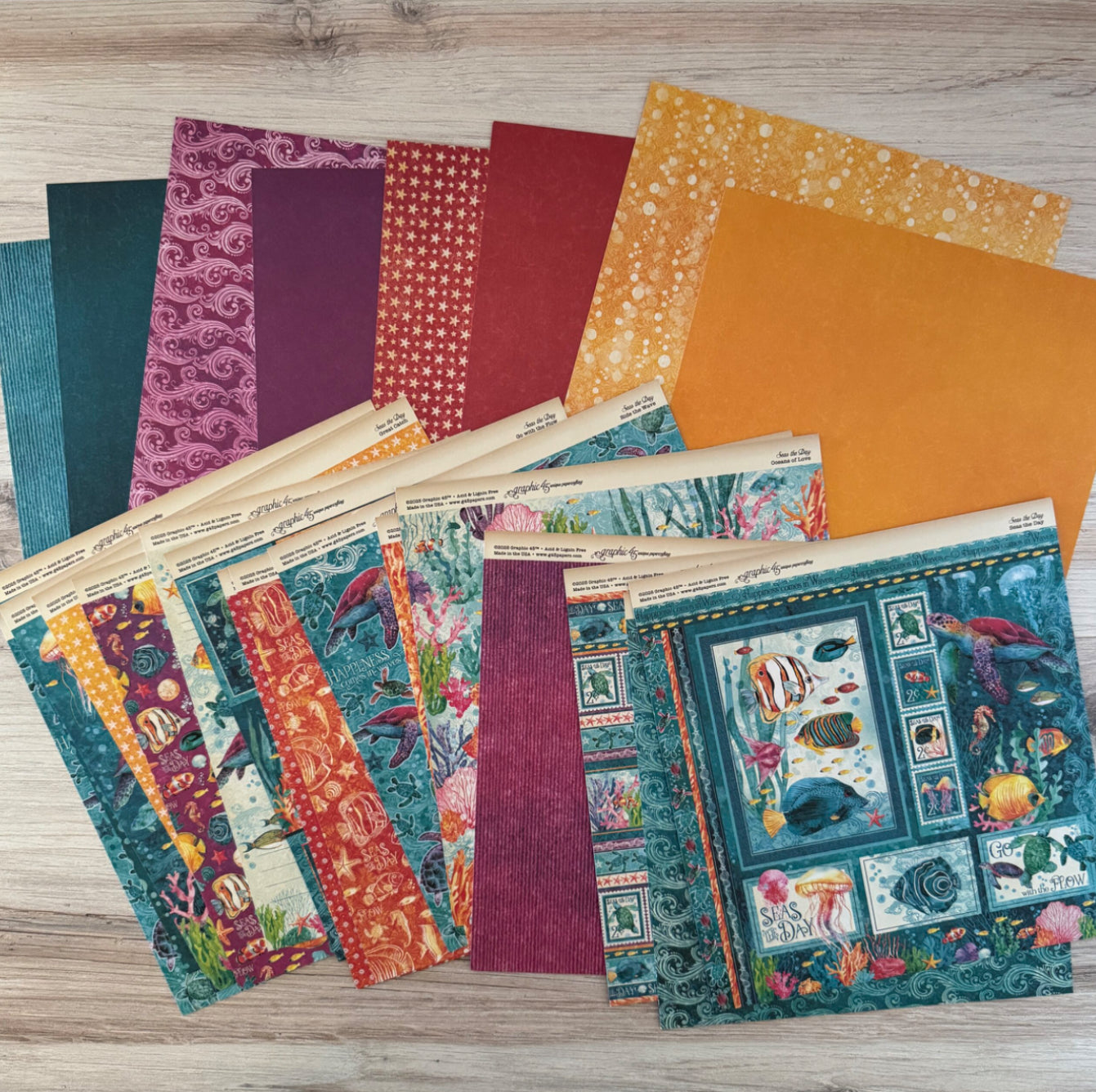 Graphic 45 Seas the Day 12” x 12” Collection Pack