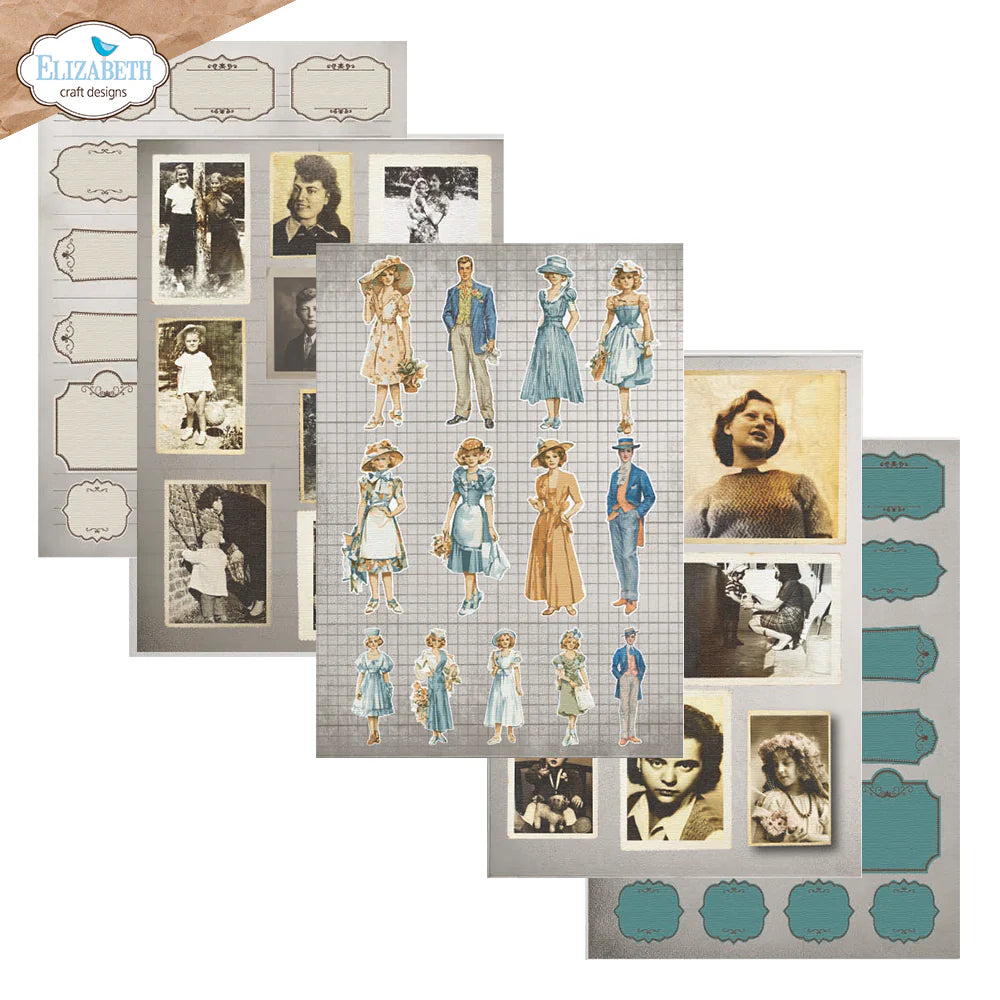 Elizabeth Craft Designs Journal Ephemera 2 Pack (24 Sheets/5.8" x 8.3")