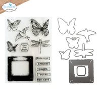 Elizabeth Craft Designs Where Wings Wander Stamp & Die Set