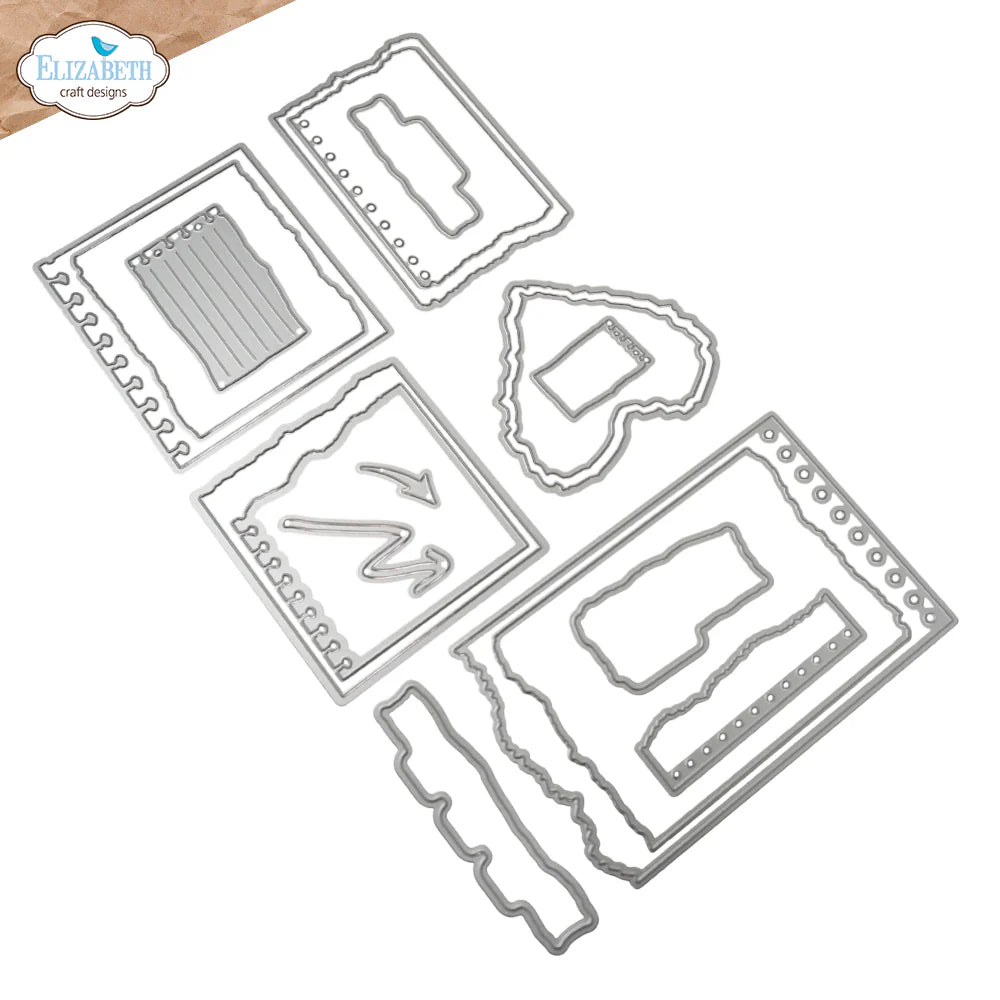 Elizabeth Craft Designs Notebook Fragments Metal Die Set