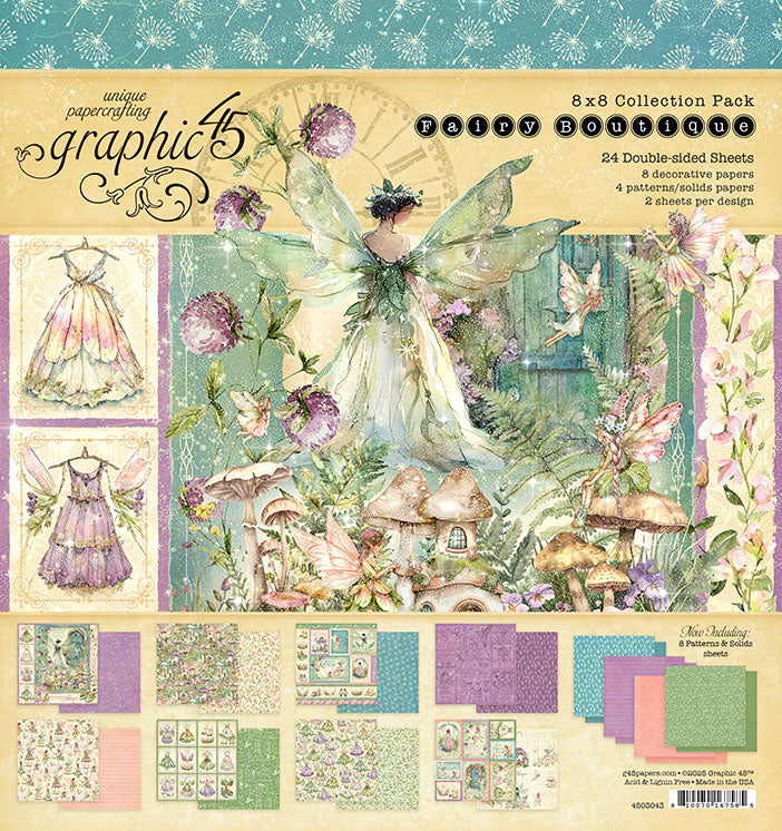 Graphic 45 Fairy Boutique 8” x 8” Collection Pack