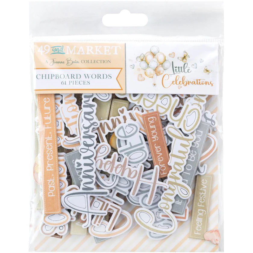 49 & Market Little Celebrations Chipboard Set