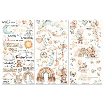 49 & Market Little Dreamers Blendable 6 x 12 Rub-On Transfer Set