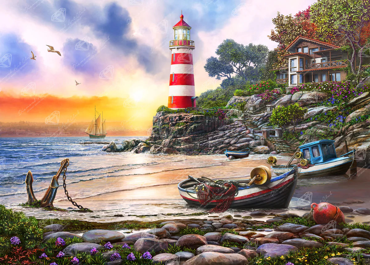 Diamond Art Club Lighthouse & Boat