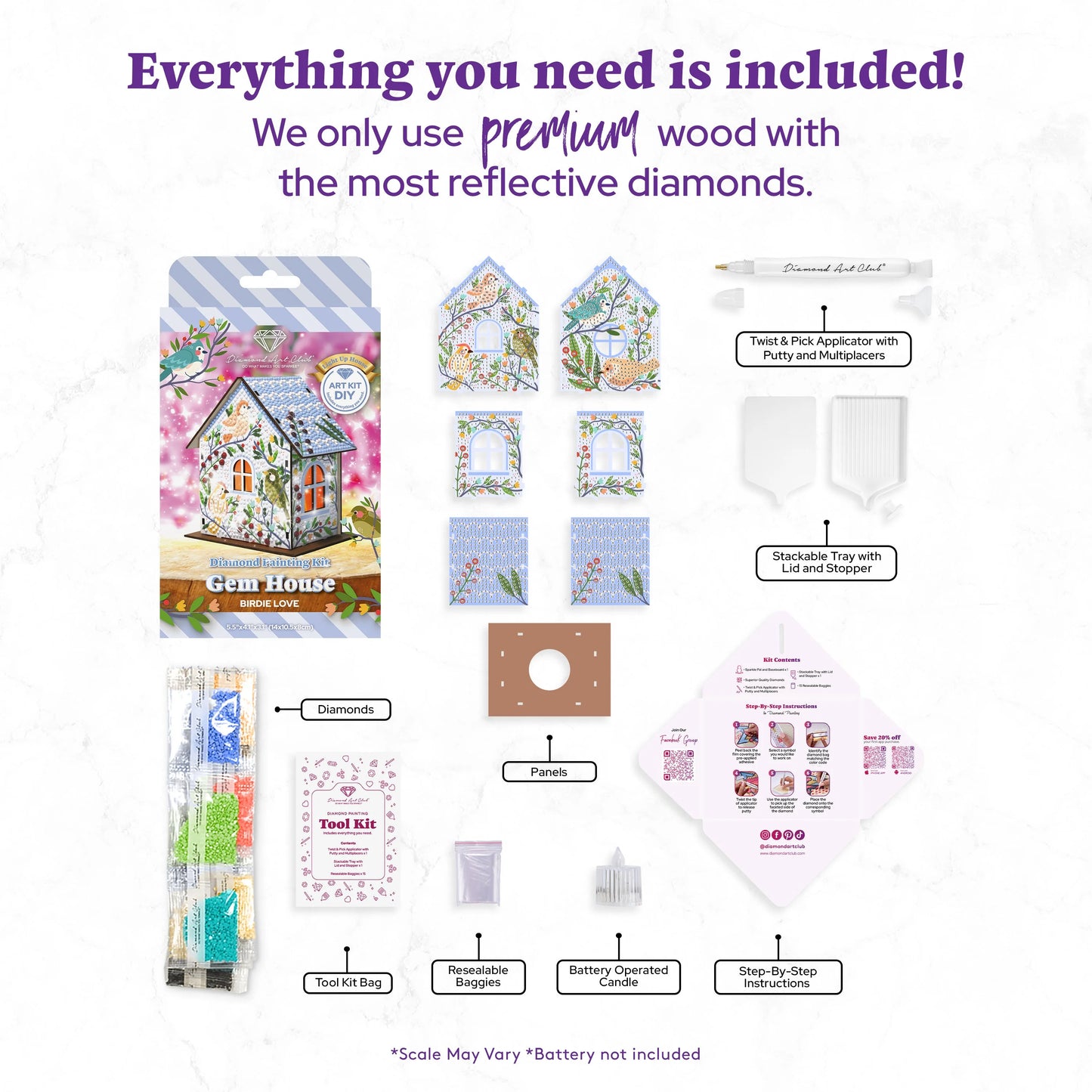 Diamond Art Club Gem House - Birdie Love
