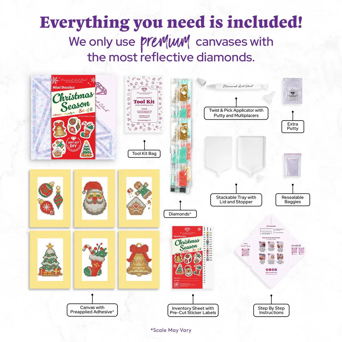 Diamond Art Club Mini Dazzles™ - Christmas Season (6 Pk)