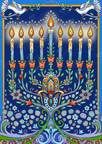 Diamond Art Club Happy Hanukkah Menorah