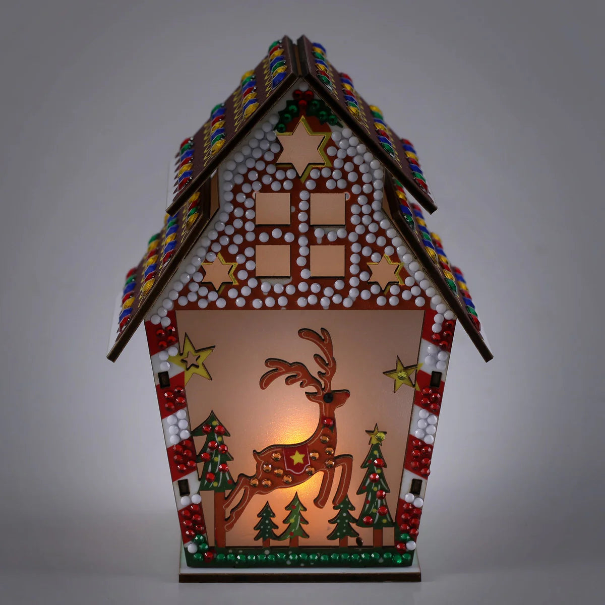 Diamond Art Club LED 3D Gingerbread House Reindeer