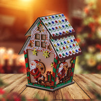 Diamond Art Club LED 3D Gingerbread House Santa