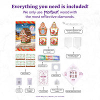 Diamond Art Club LED 3D Gingerbread House Santa