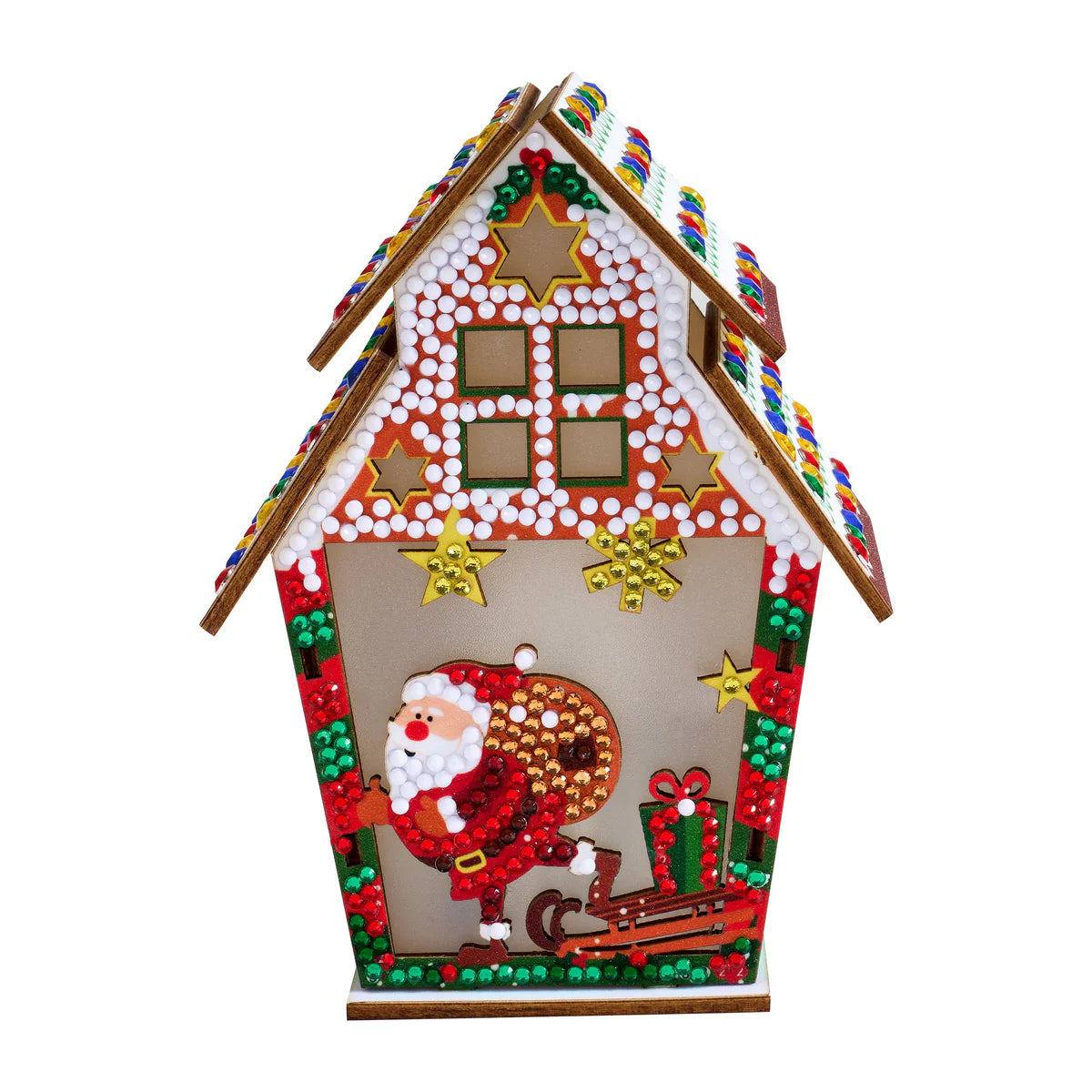 Diamond Art Club LED 3D Gingerbread House Santa