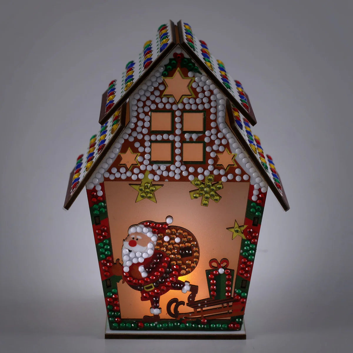 Diamond Art Club LED 3D Gingerbread House Santa