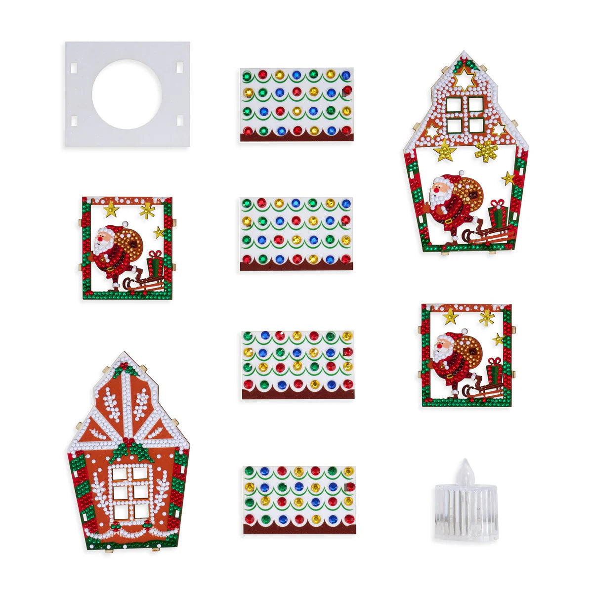 Diamond Art Club LED 3D Gingerbread House Santa