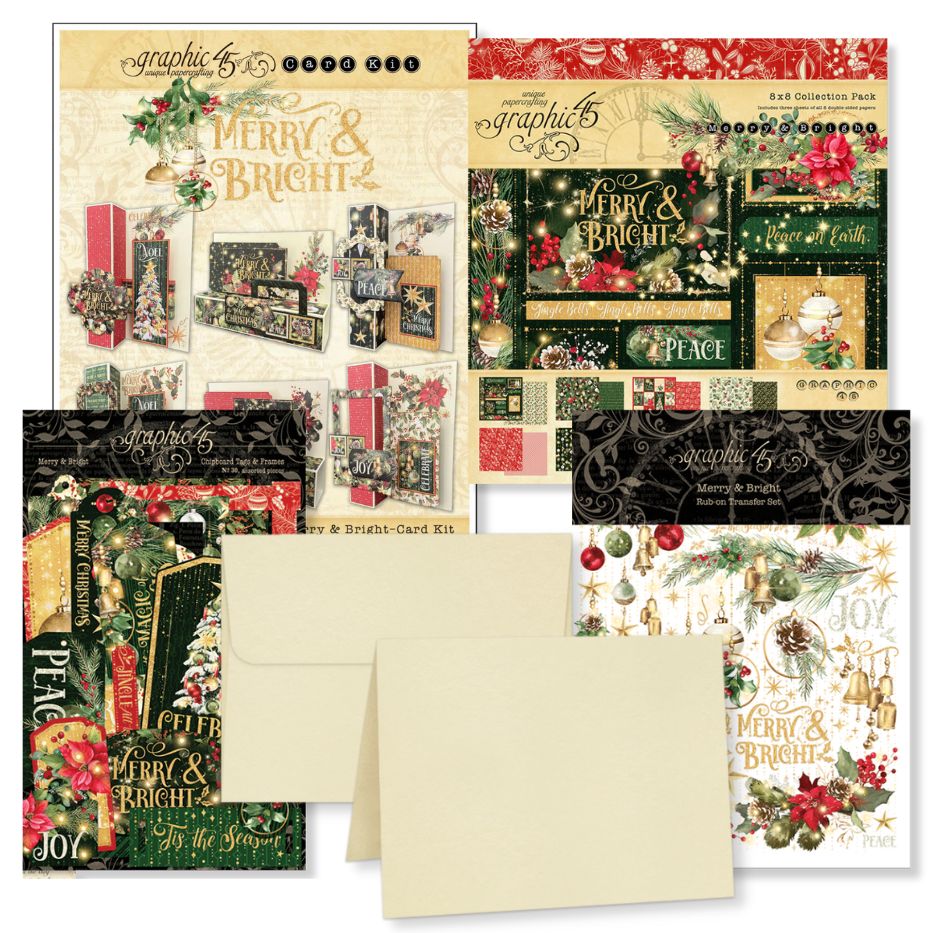 Graphic 45 Merry & Bright - Christmas Card Set 2024 Kit 7