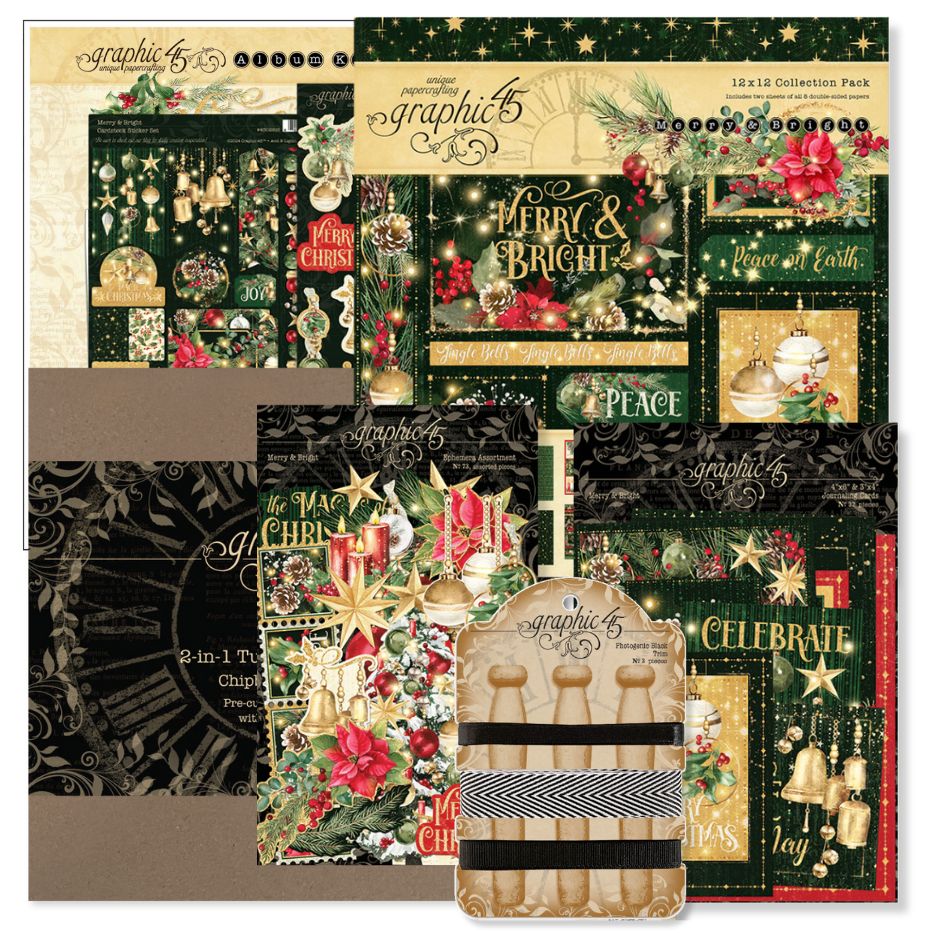 Graphic 45 Merry & Bright - Festive Tunnel Album 2024 Kit 7