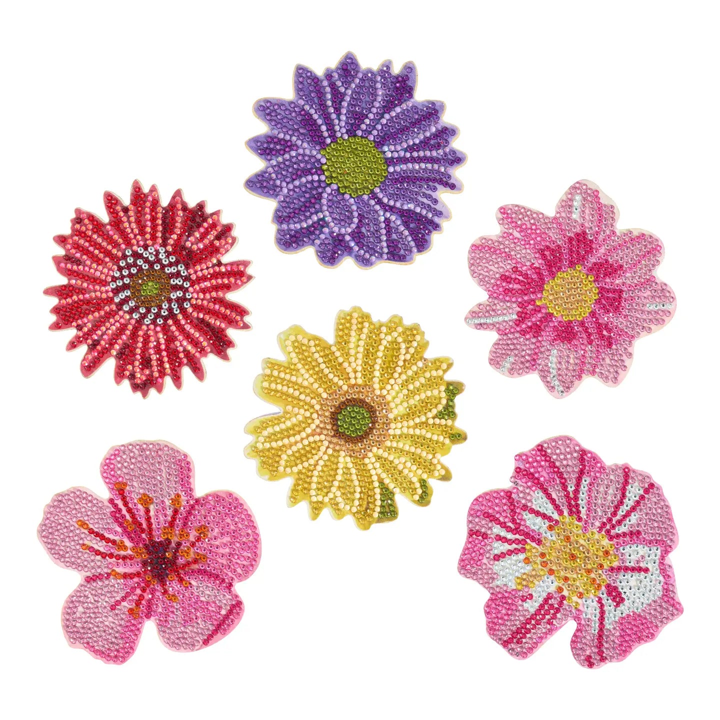 Diamond Art Club Coasters - Flowers (6 Pk)