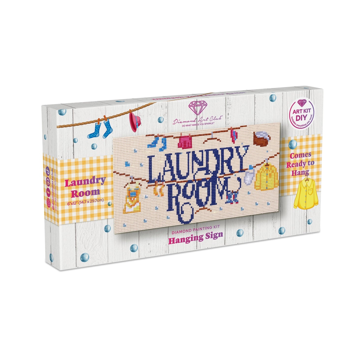 Diamond Art Club SQUARES Hanging Sign - Laundry Room