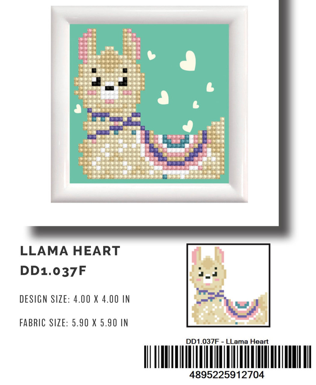 Corazón de llama Diamond Dotz (enmarcado)