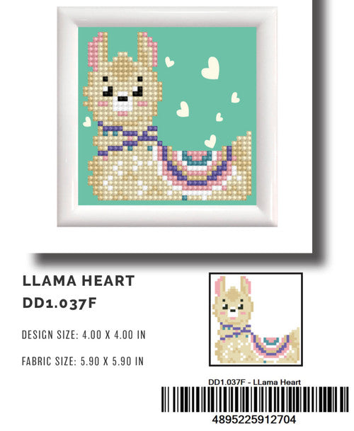 Diamond Dotz Llama Heart (framed)