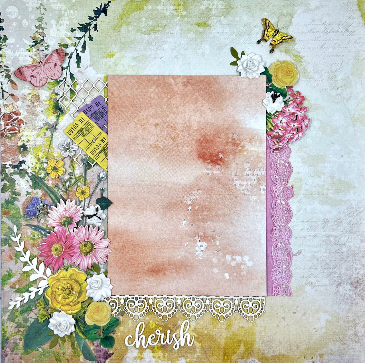 Floral Garden 2-Page Layout (Virtual Class 68)