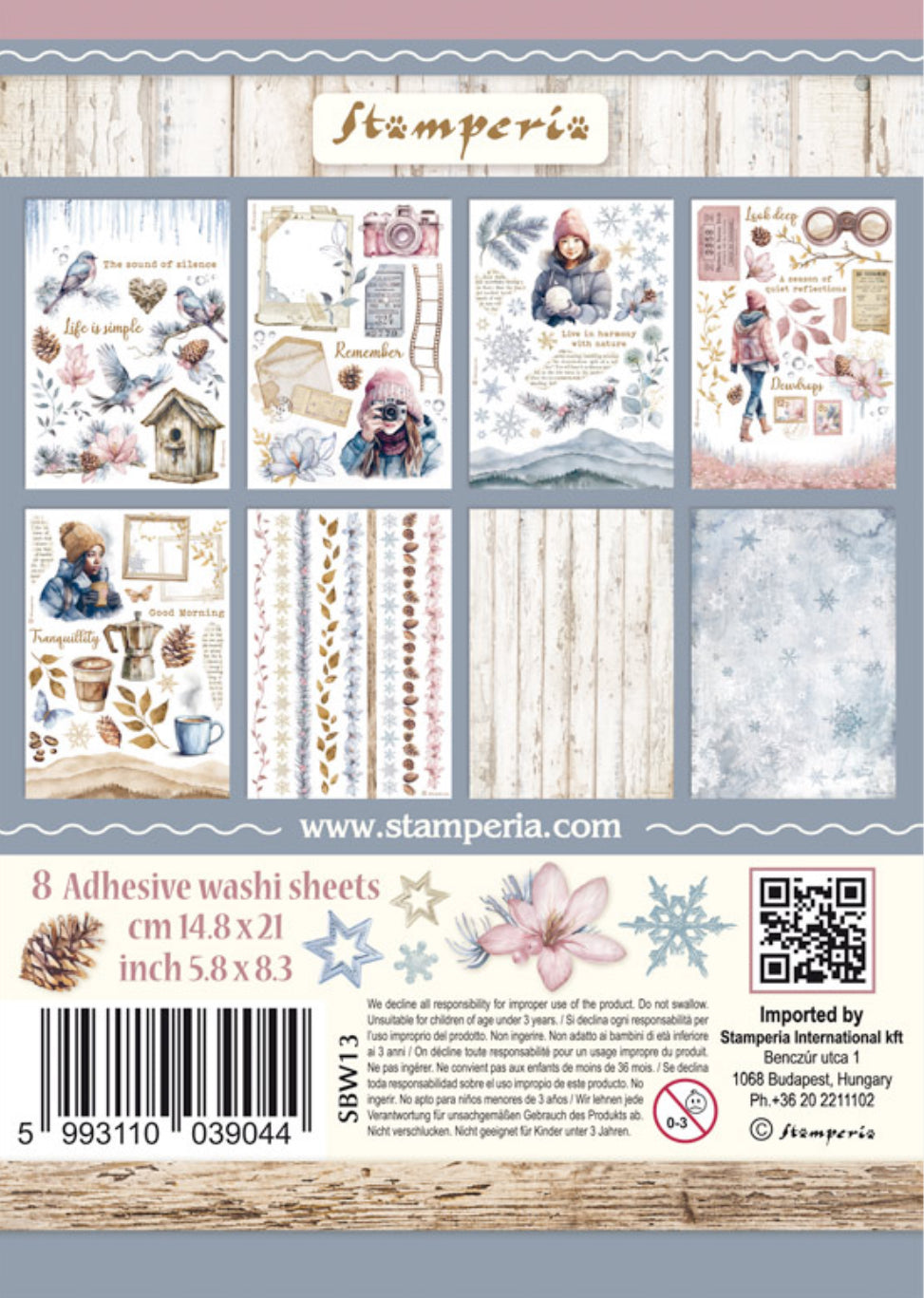 Stamperia Dewdrops Washi Pad (8 Sheets)