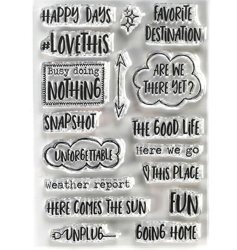 Elizabeth Craft Designs Destination Phrases Stamp Set