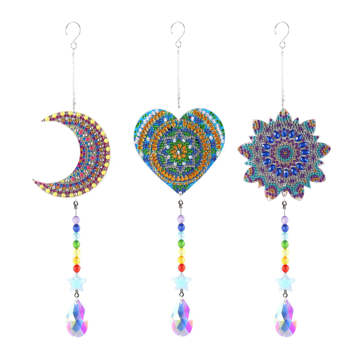 Diamond Art Club Suncatchers - Moon/Heart/Mandala