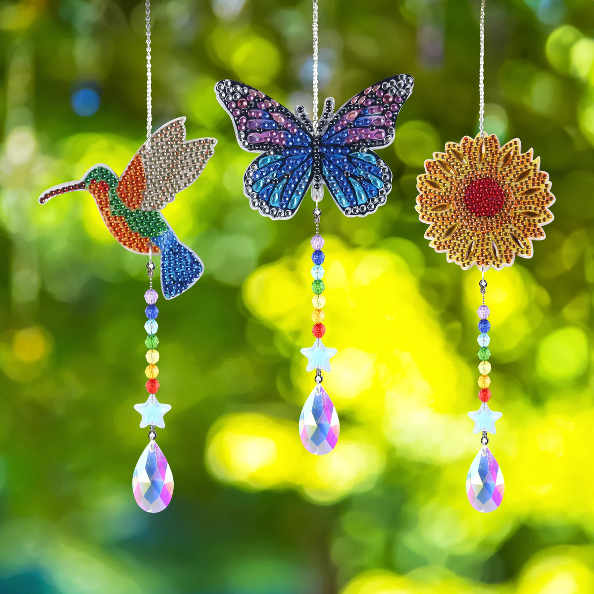 Diamond Art Club Suncatchers - Hummingbird/Butterfly/Sunflower