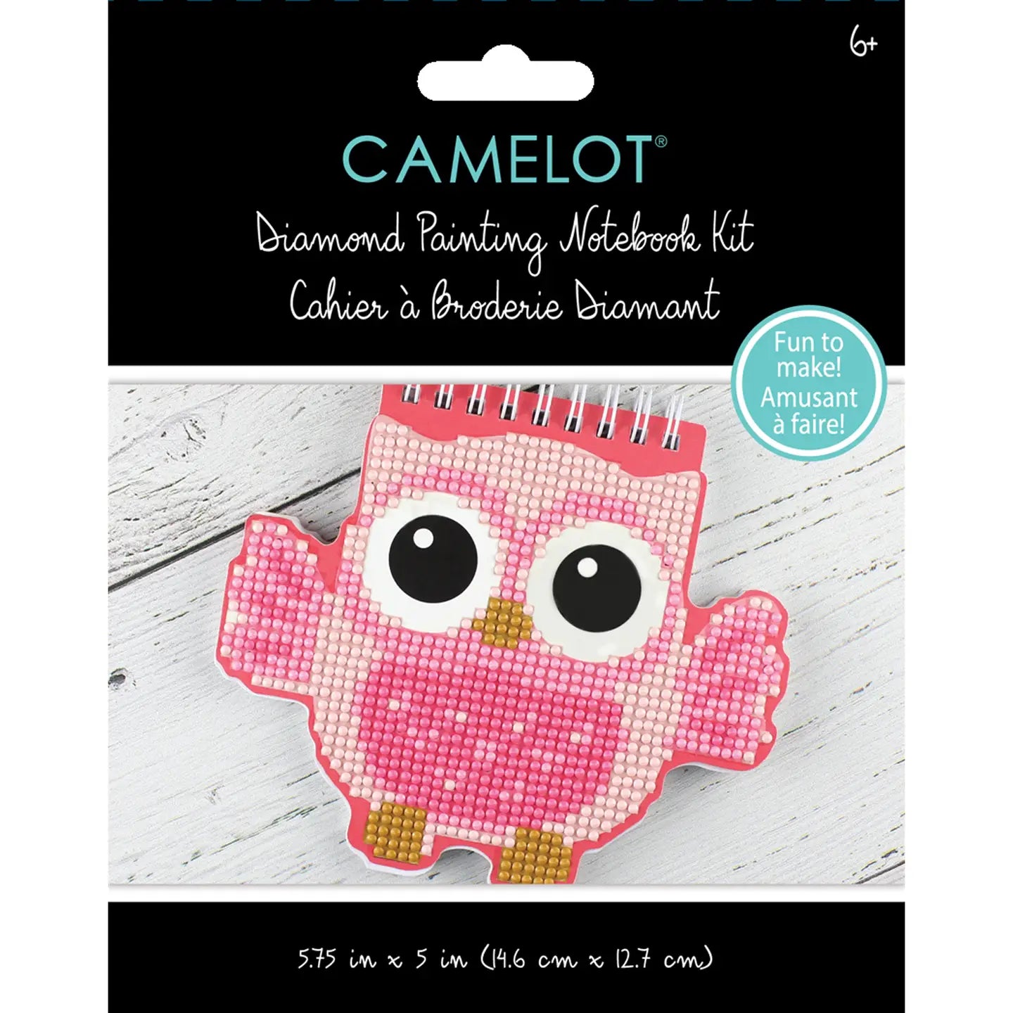 Camelot Dots Owl Diamond Painting Notebook Kit