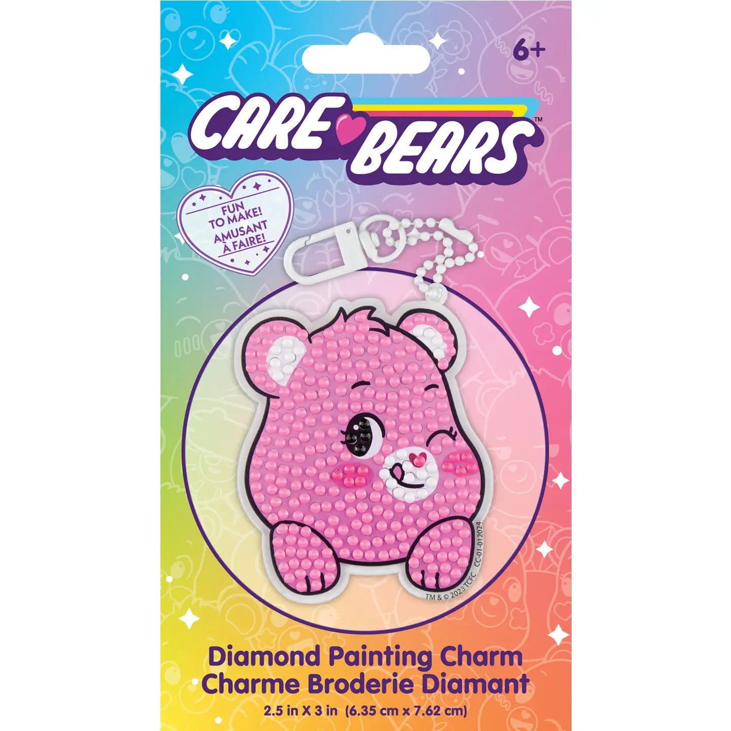 Camelot Dotz Cheer Bear Diamond Painting Key Charm Kit