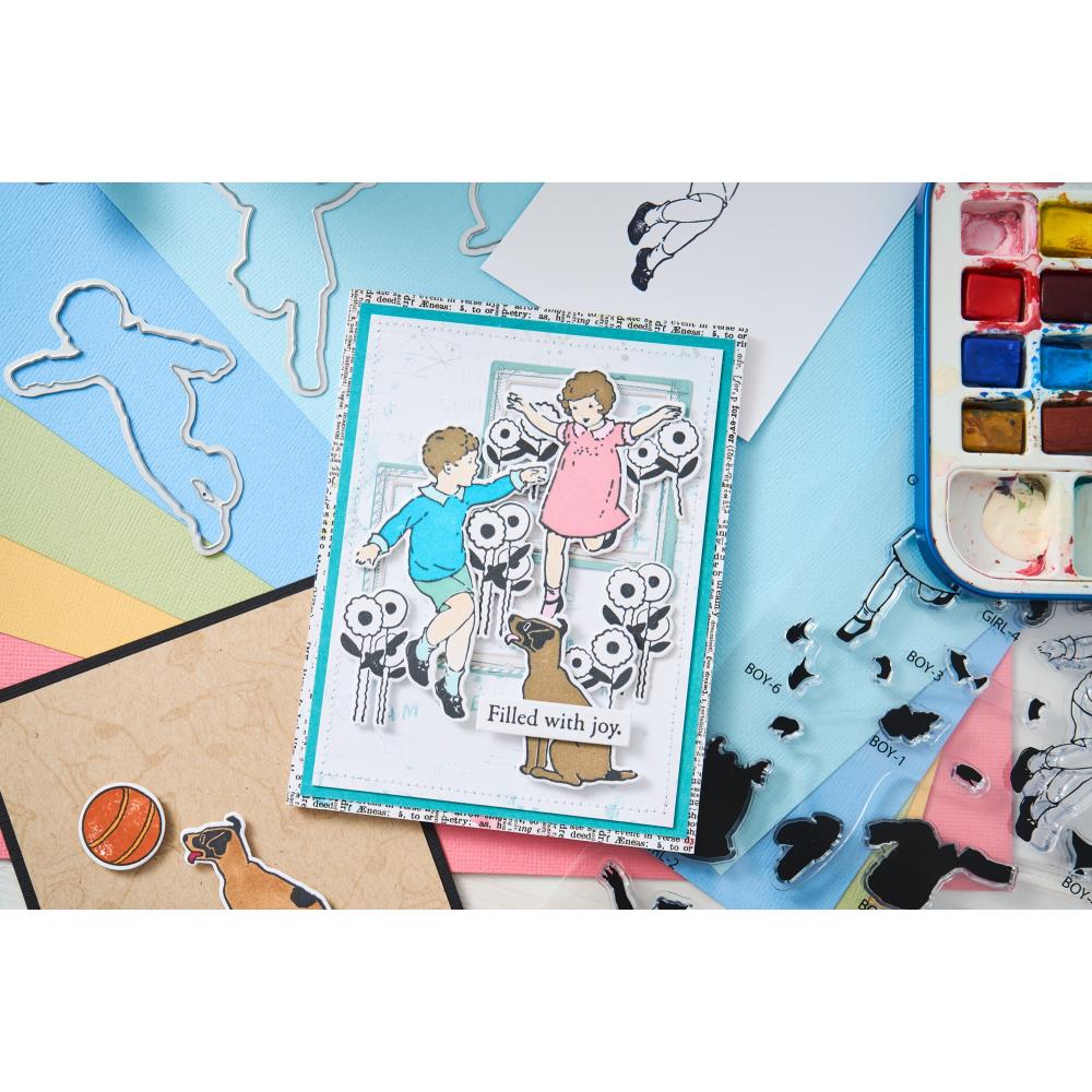 Sizzix Framelit Die Set w/Stamps - Play Time by 49 & Market