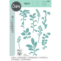 Sizzix Framelit Die Set - Fine Stems 02 by 49 & Market