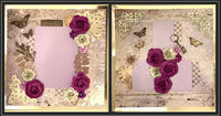 Kreative Kreations “Lavender Memories” lay-out van 2 pagina's inclusief Nuvo Sparkle Spray