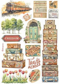 Stamperia Art of Travelling Washi Pad (8 Sheets)