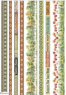 Stamperia Art of Travelling Washi Pad (8 Sheets)