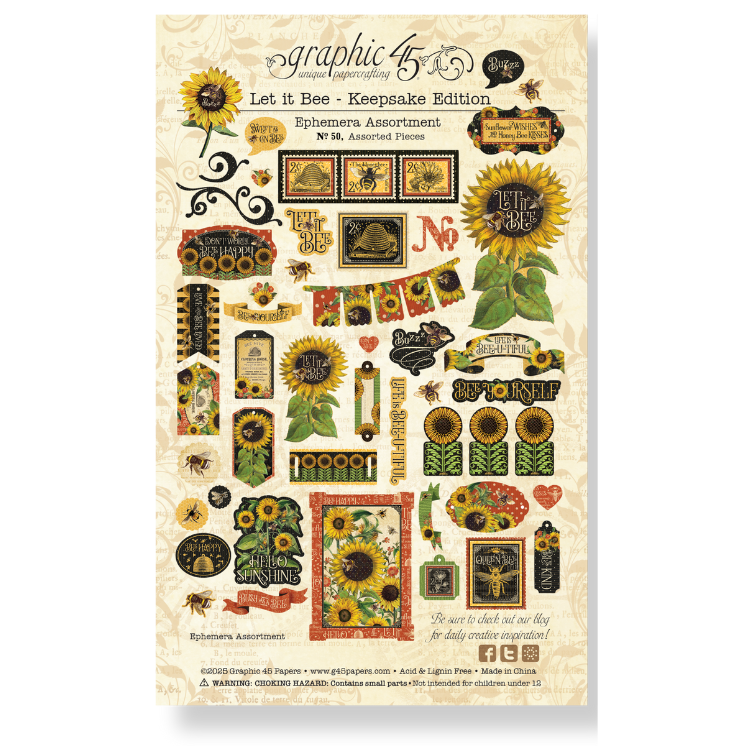 Graphic 45 Let It Bee - Keepsake Kit (with Exclusive Metal Die Set)