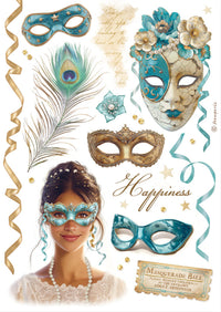 Stamperia Masquerade Washi Pad (8 Sheets)