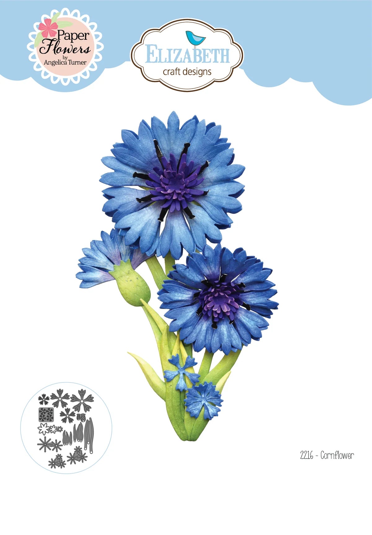 Elizabeth Craft Designs Cornflower Metal Die Set