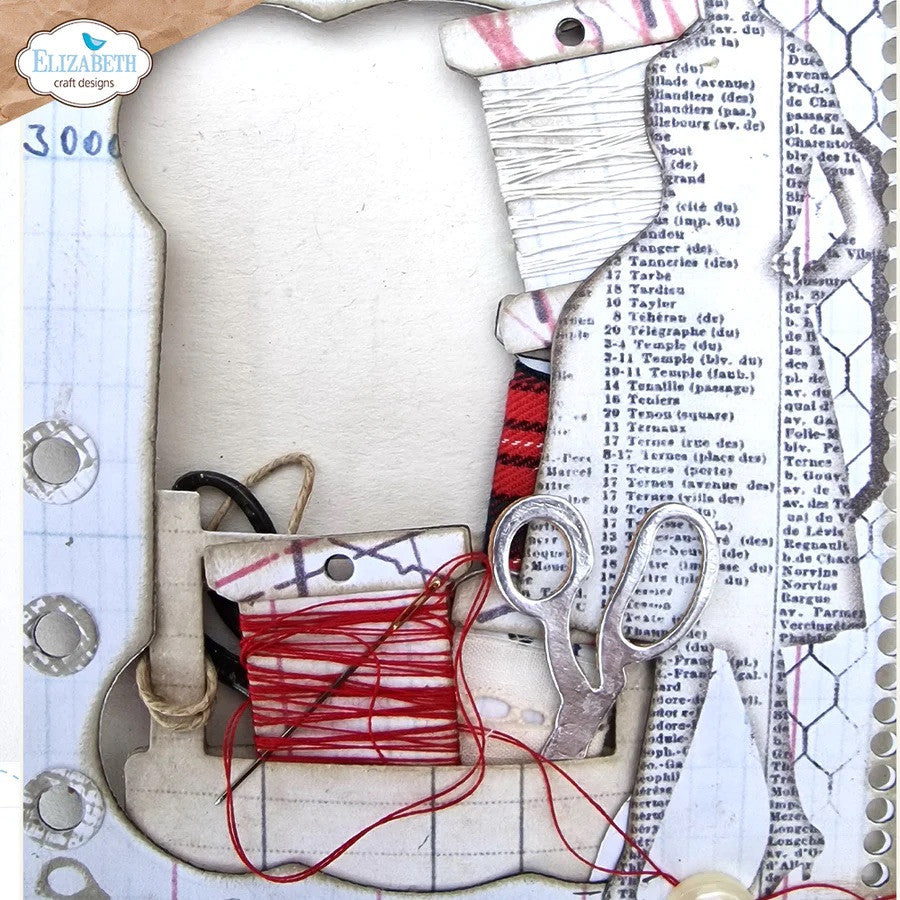 Elizabeth Craft Designs 2028 Sidekick Essentials 26 Yarn Card with Scissors Dies