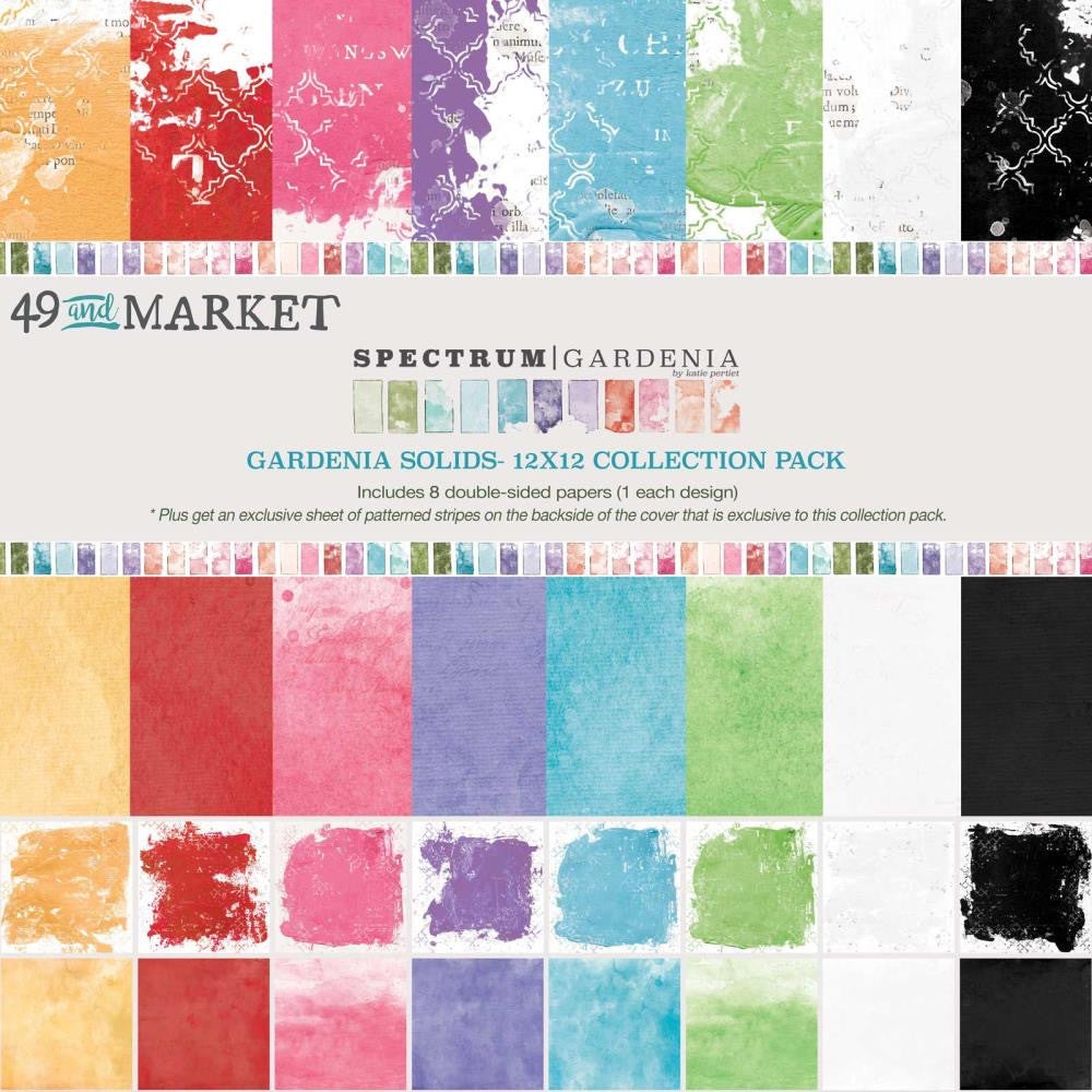 Paquete de colección de sólidos 49 y Market Spectrum Gardenia 12x12