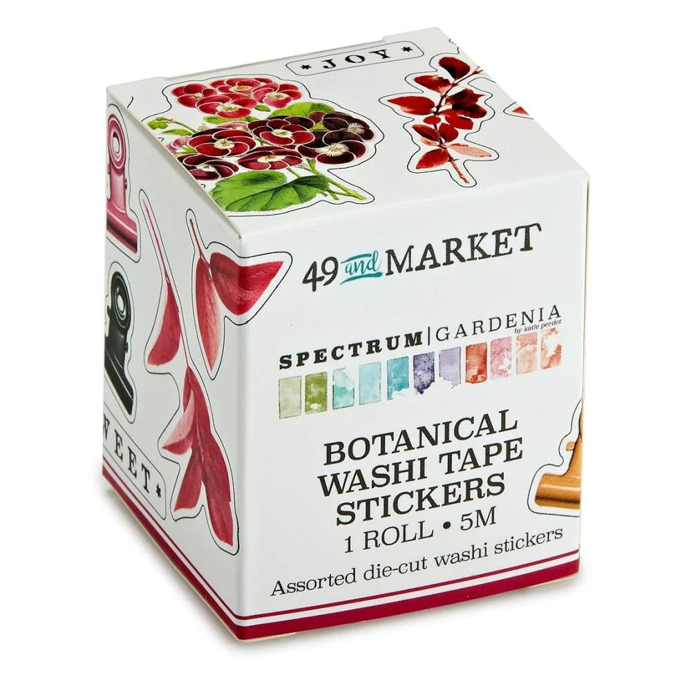 49 en Market Spectrum Gardenia Botanische stickerrol