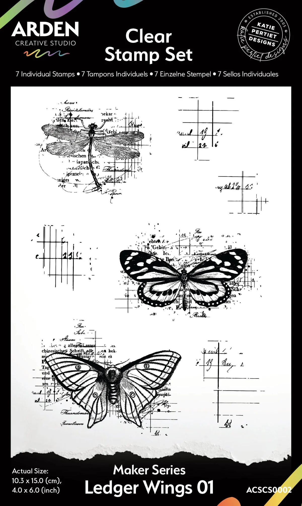 Arden Creative Studio - Maker Series - Ledger Wings 01 Stamp Set