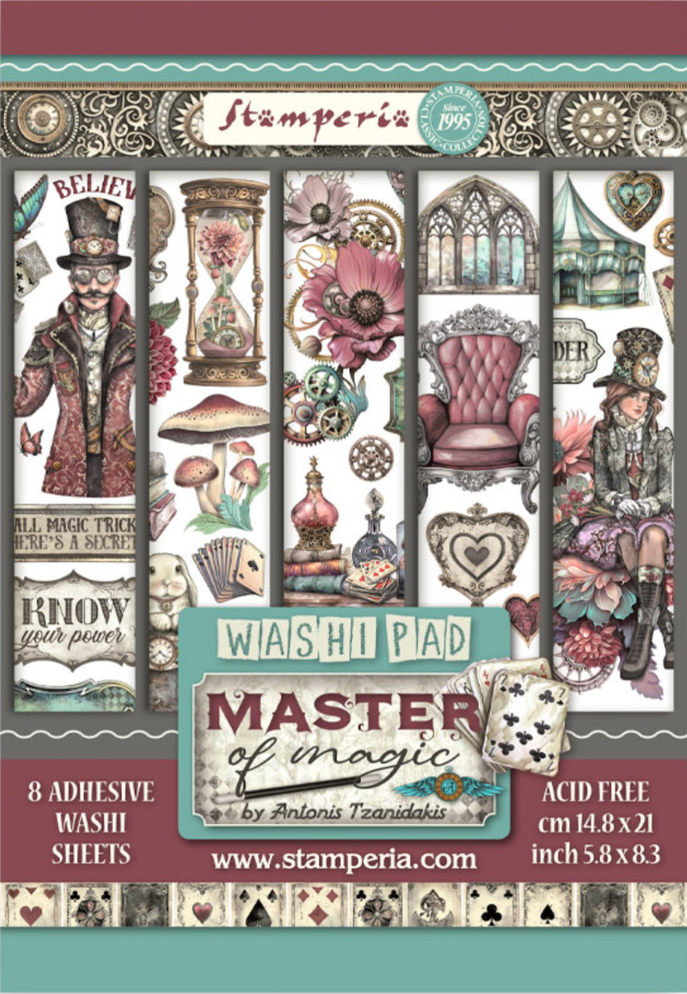 Stamperia Master of Magic Washi Pad (8 Sheets)