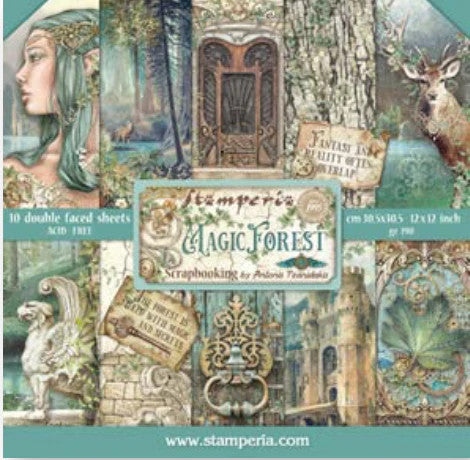 Colección de papel Stamperia Magic Forest de 12" x 12"