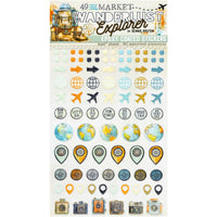 49 & Market Wanderlust Explorer Epoxy Coated Stickers