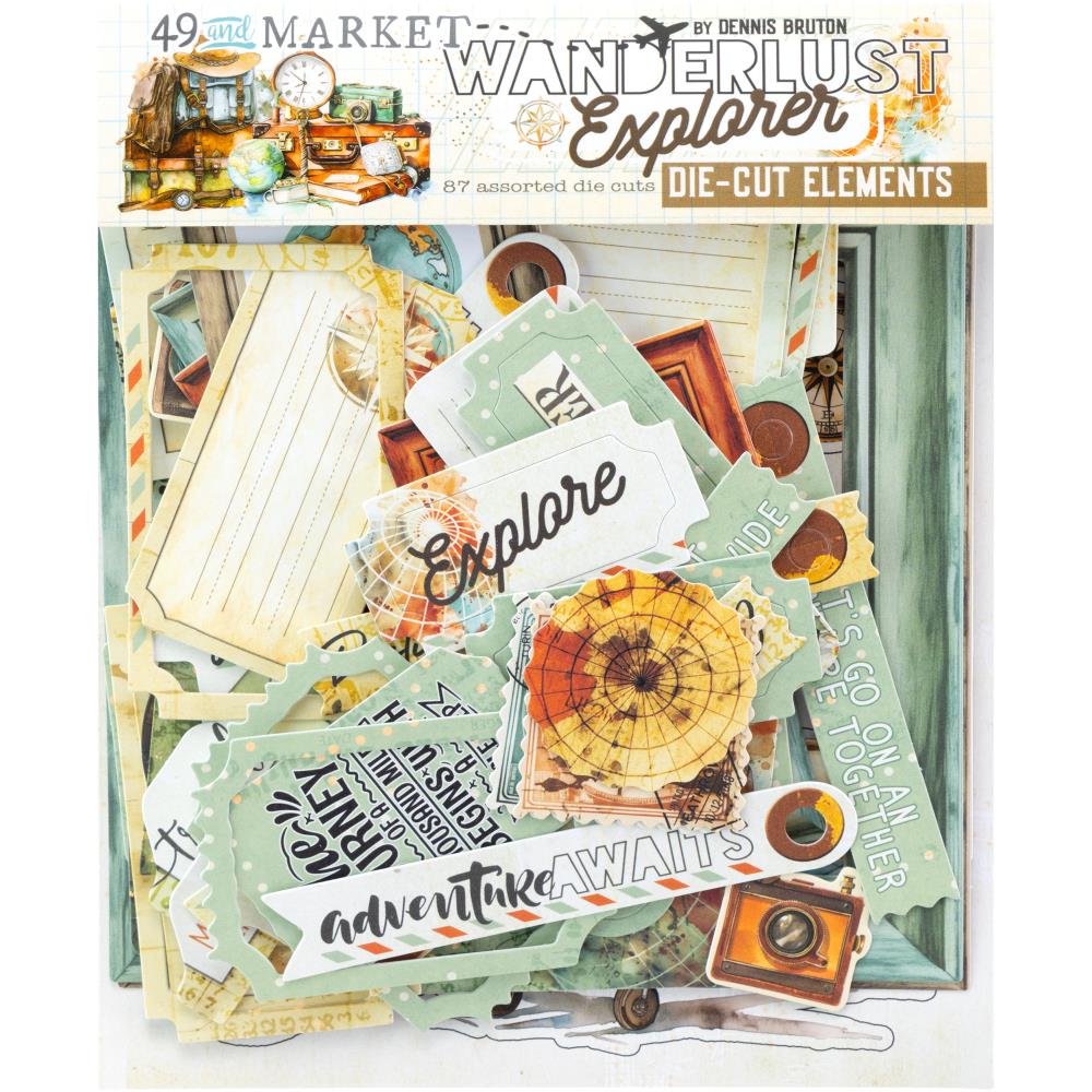 49 & Market Wanderlust Explorer Die-Cut Elements